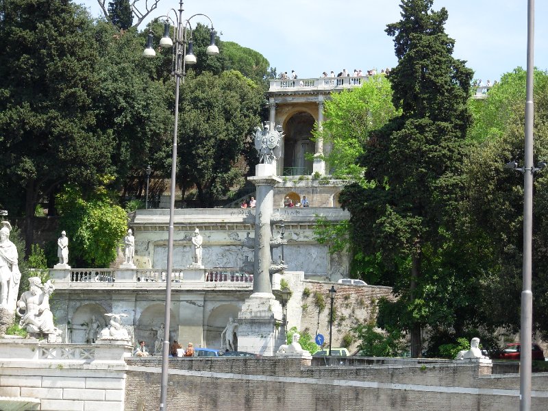 Steps that lead from Piazza del Popolo to the Pincio.